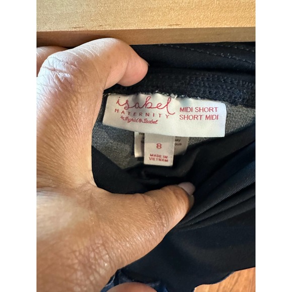 Isabel Maternity Women's Denim Short Midi Shorts Small - Picture 2 of 4